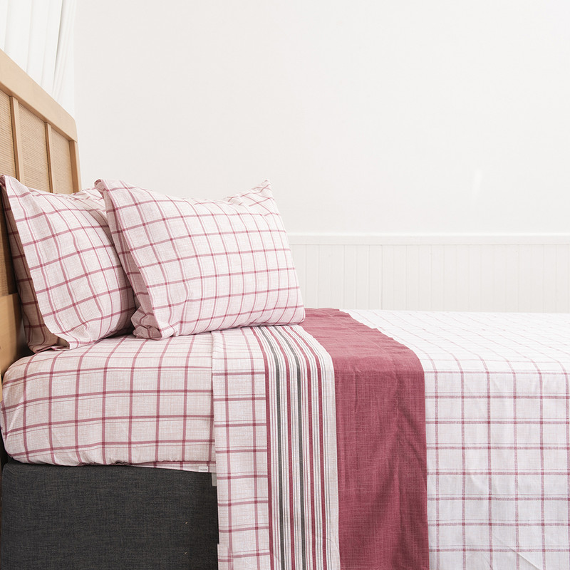 SABANA ESTAMPADA 144H 2 PLAZAS TARTAN - 3