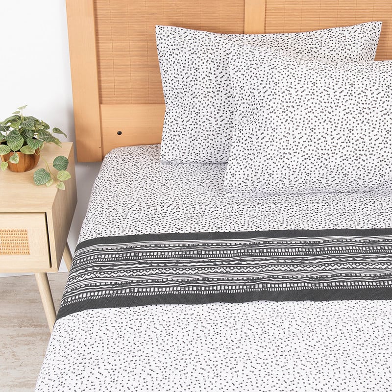 SABANA ESTAMPADA 144H KING GEOMETRIC - 1