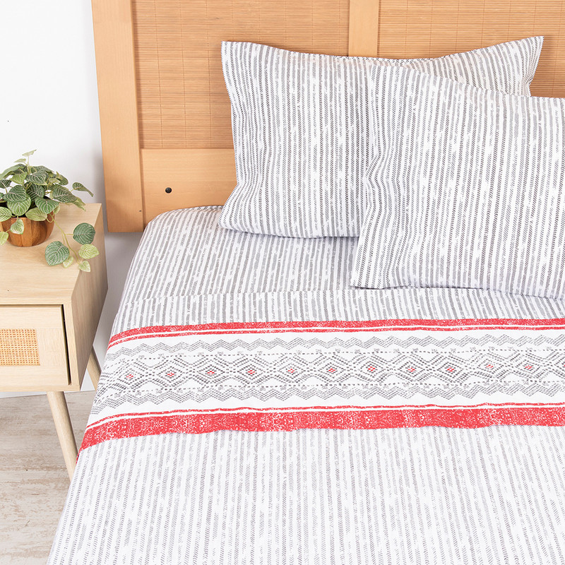 SABANA ESTAMPADA 144H KING SNOW - 1