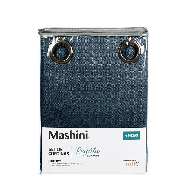 SET CORT. BLACKOUT ARGOLLA 140X220 CMS REGATA AZUL - 3