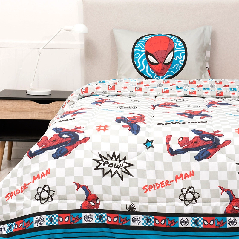 PLUMON 1.5 PLAZAS SINGLE SPIDERMAN LETRAS - 1