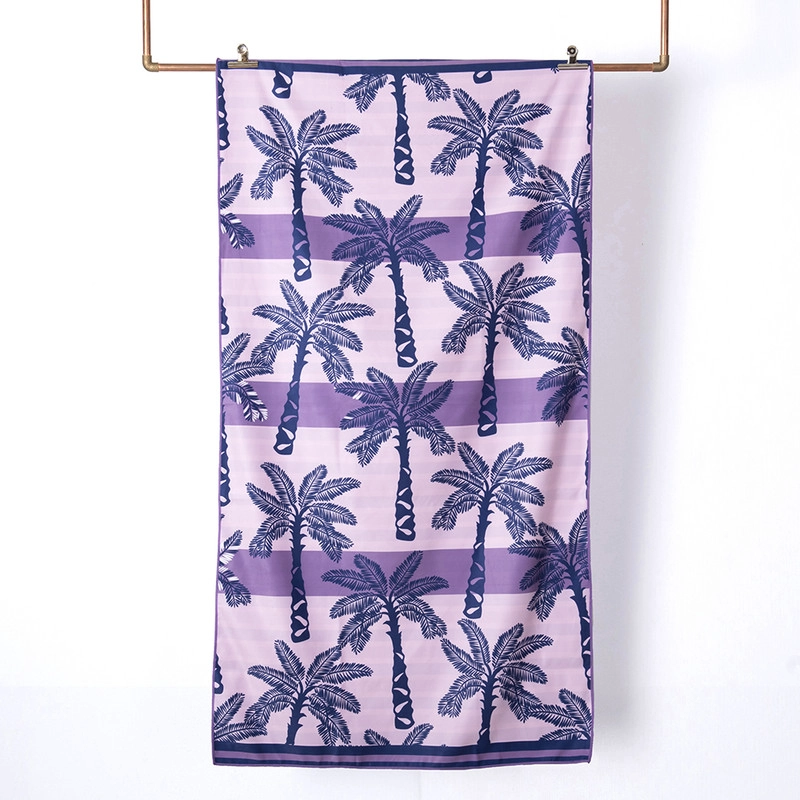 TOALLA DE PLAYA DEPORTIVA BOLSO 80X160 PALMERAS - 1