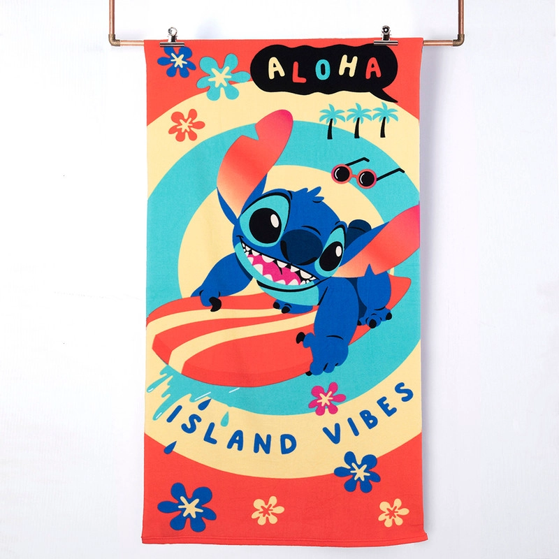 TOALLA PLAYA C/BOLSO 70X140+33X42 STITCH ALOHA - 1