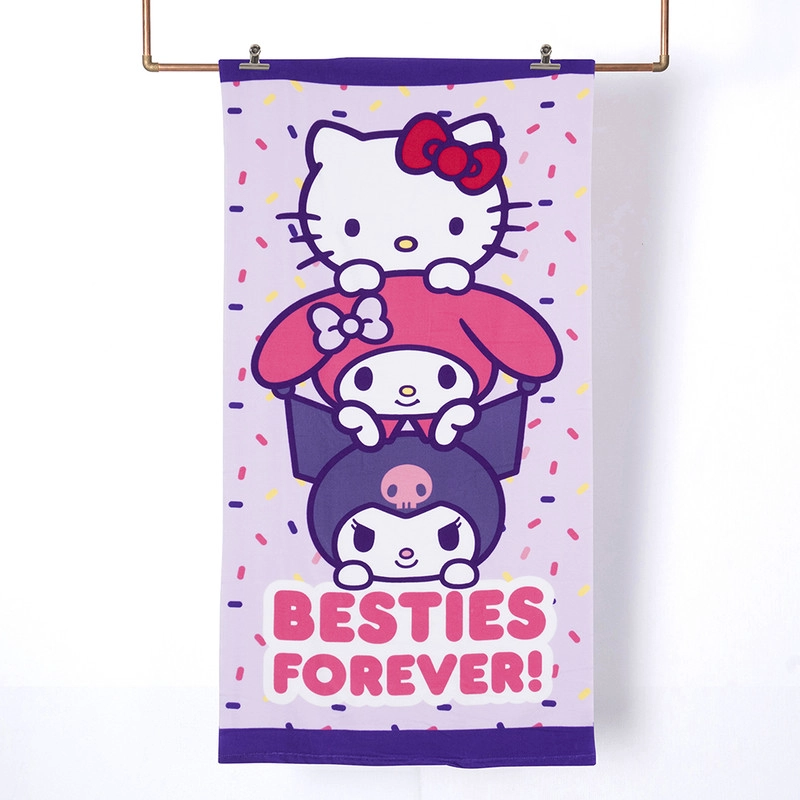 TOALLA PLAYA C/BOLSO 70X140 + 33X21 HELLO KITTY POOL - 1