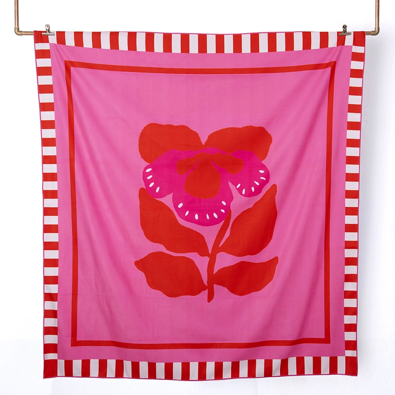 TOALLAS DE PLAYA DEPORTIVA XL BOLSO 170X180 FLOR - 1