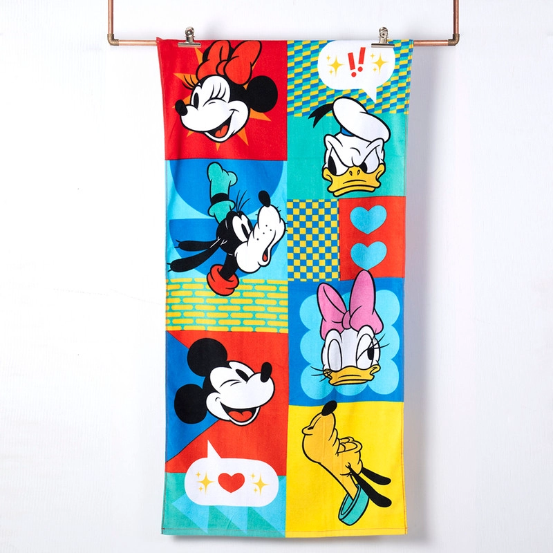 TOALLA PLAYA 70X140 MICKEY CUADROS - 1