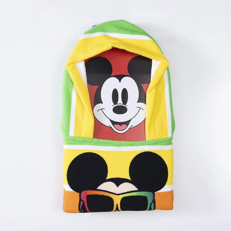 TOALLA PLAYA CAPUCHA MF 60X120 MICKEY RAINBOW - 3