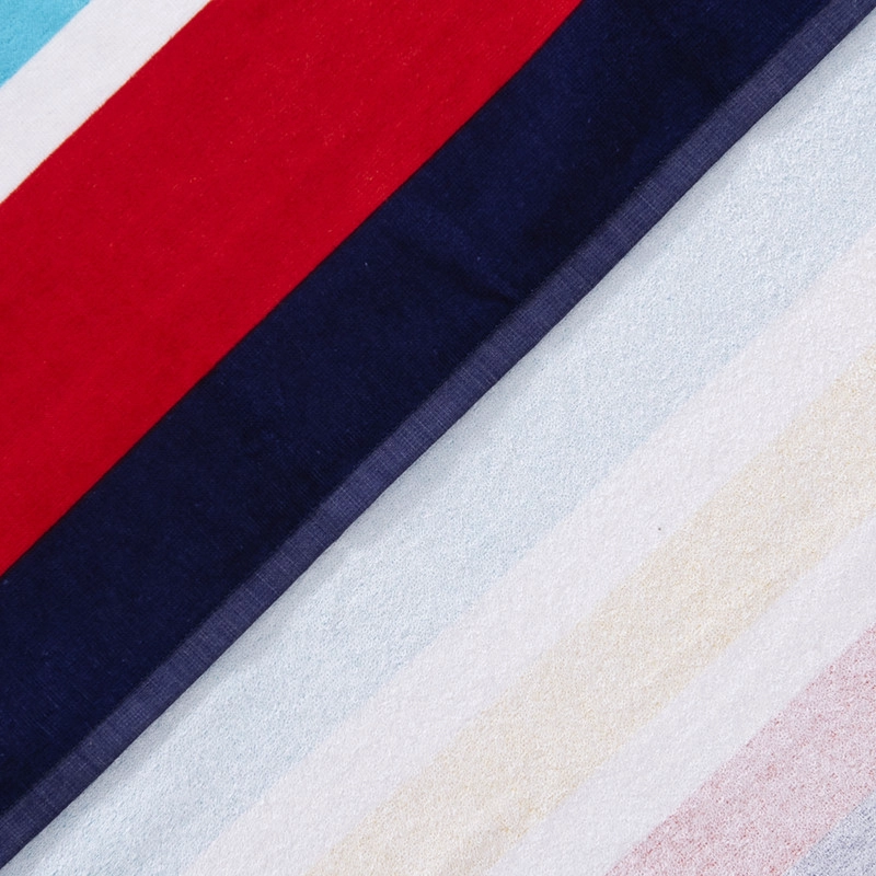 TOALLA ALGODON VEL.EST. C/BOLSO 70X150+33X42 BEACH - 3
