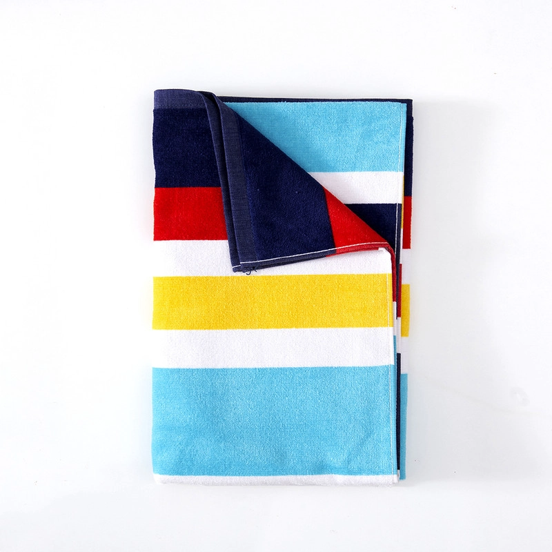 TOALLA ALGODON VEL.EST. C/BOLSO 70X150+33X42 BEACH - 4