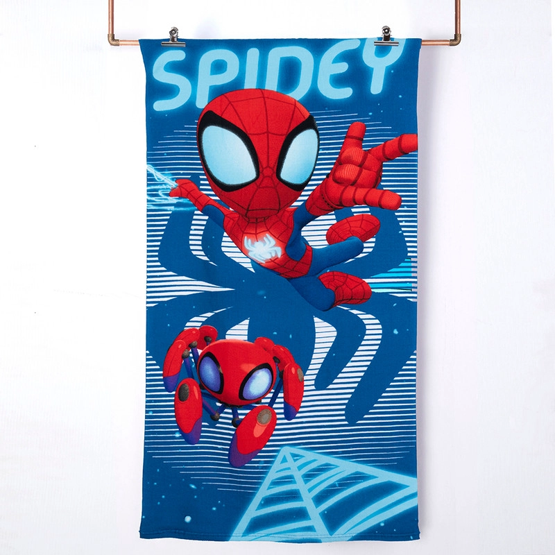 TOALLA PLAYA C/BOLSO 70X140+33X42 SPIDERMAN ARAÑA - 1