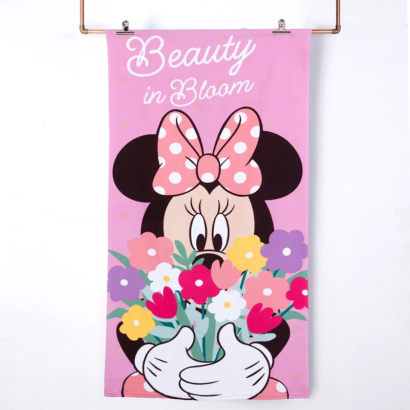 TOALLA PLAYA C/BOLSO 70X140+33X42 MINNIE BLOOM - 1