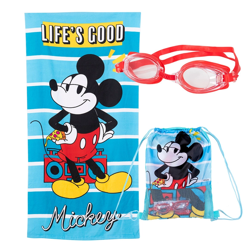 SET TOALLA 70X140 CMS + LENTES DE AGUA MICKEY - 5