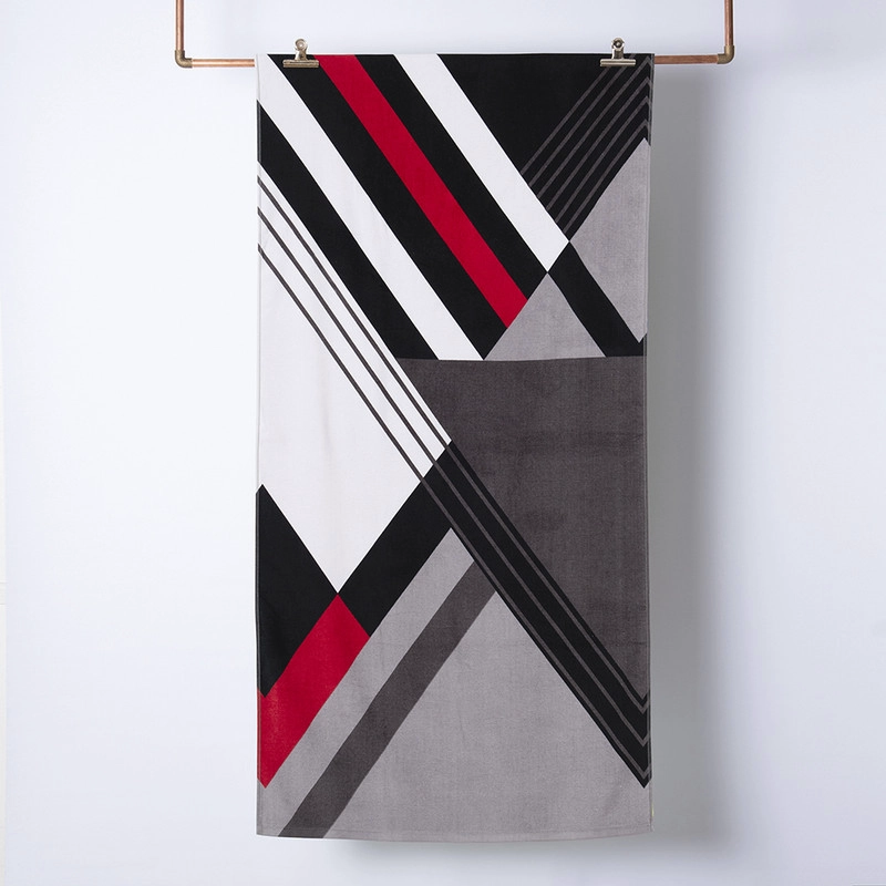TOALLA ALGODON VEL.EST. C/BOLSO 70X150+33X42 TRIAN - 1