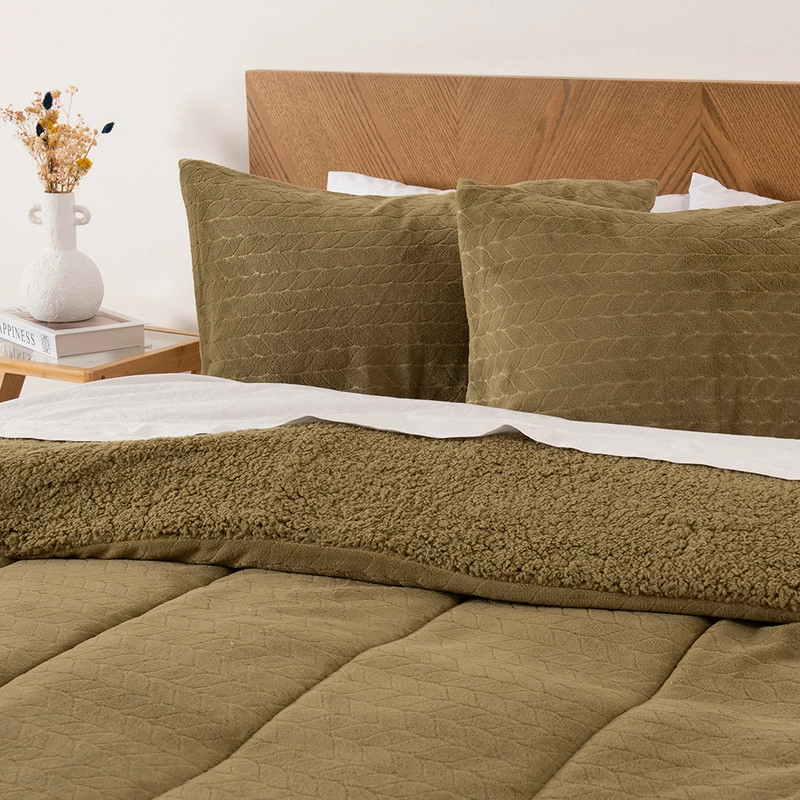 PLUMON CORAL EMBOSS 2 PLAZAS  VERDE - 3