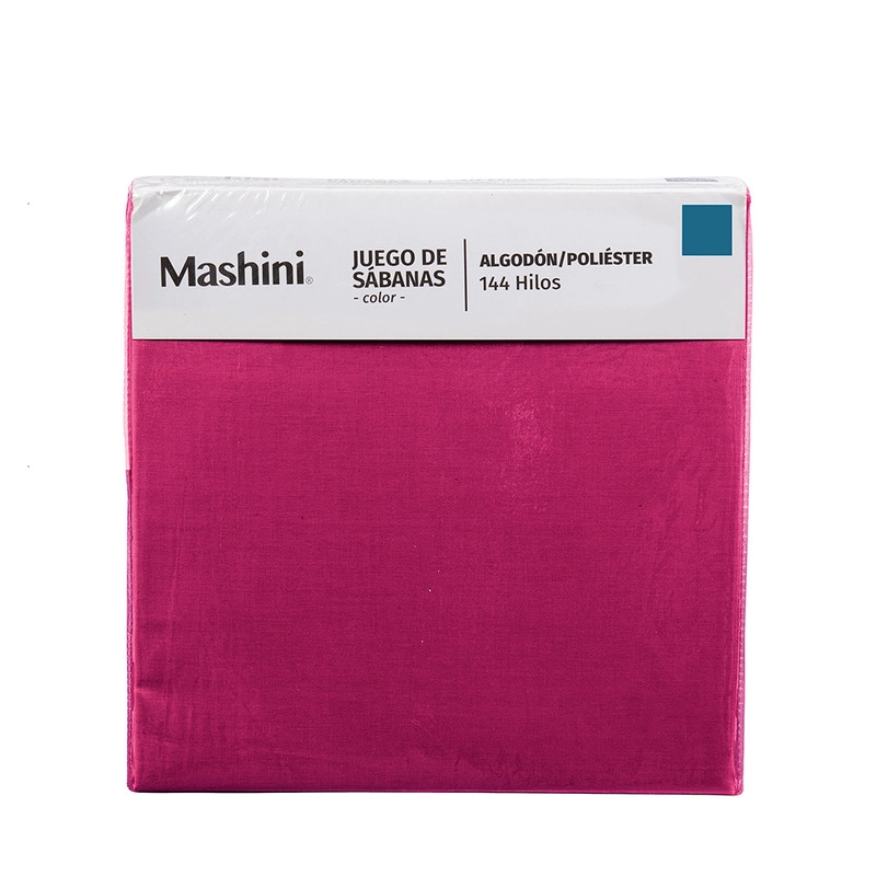 SABANA 144 HILOS LISOS SUPER KING FUCSIA - 5