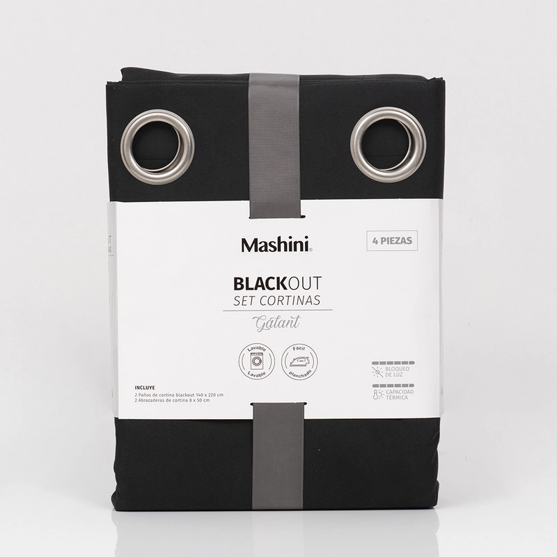 SET CORT. BLACKOUT ARG 140X220 CMS NEGRO - 3