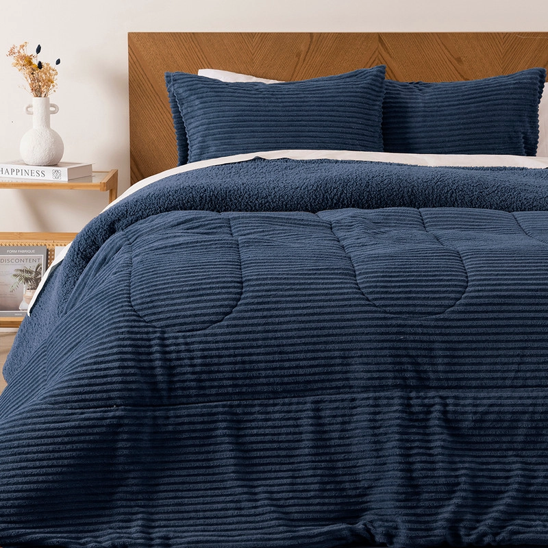 PLUMON CORDUROY CORAL SHERPA KING AZUL - 2
