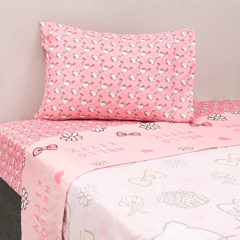 SABANA 1.5 PLAZAS SANRIO HELLO KITTY MARGARITA - 1
