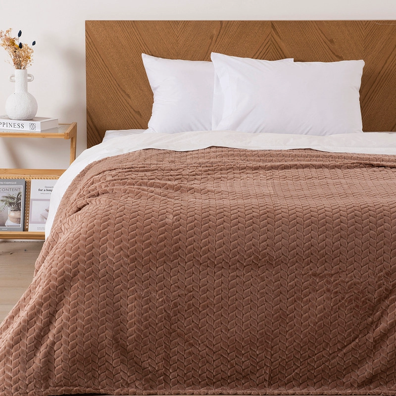 FRAZADA JQD FLANNEL NEVADA 2 P NUDE - 1