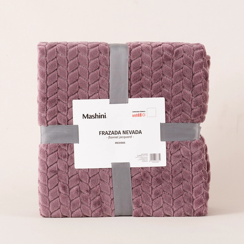 FRAZADA JQD FLANNEL NEVADA 2 P MORADO - 4