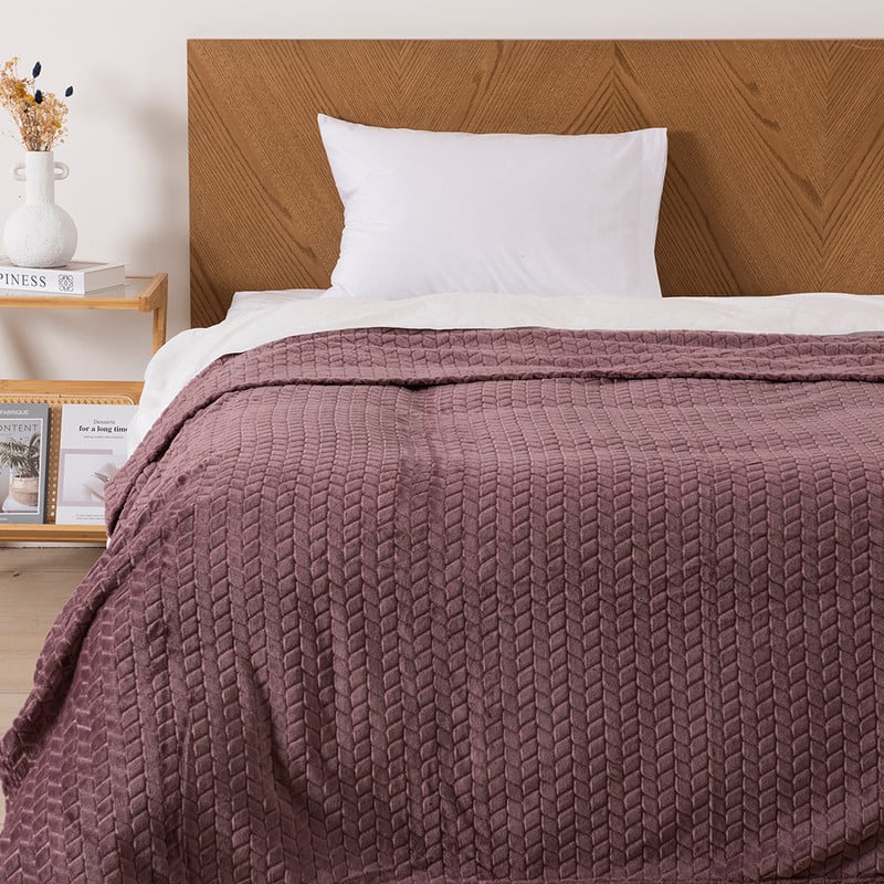 FRAZADA JQD FLANNEL NEVADA 1.5 P MORADO - 1