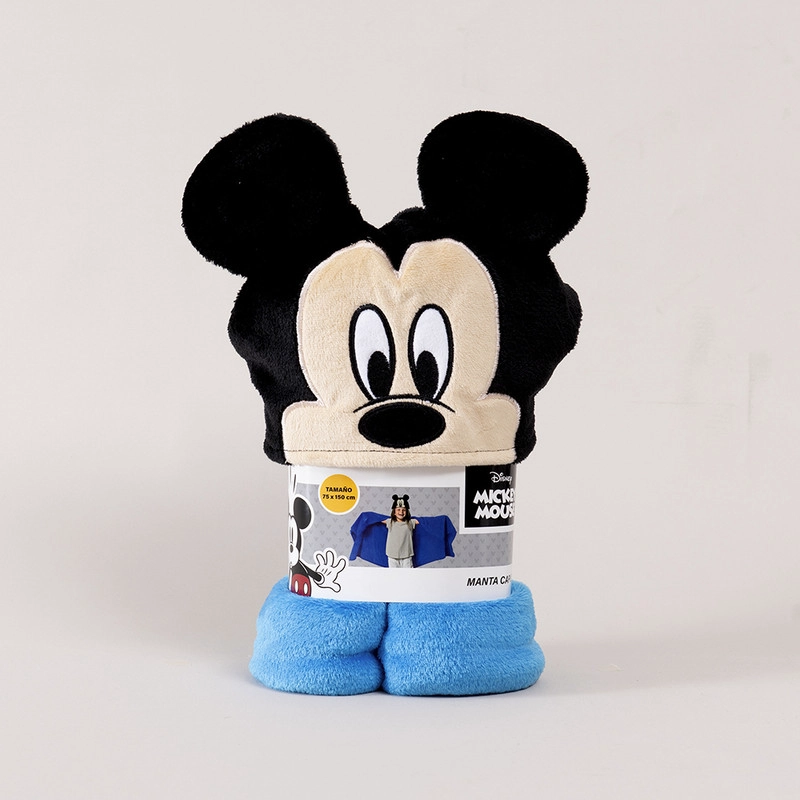 MANTA CAPUCHA 3D 70X150CM MICKEY - 3