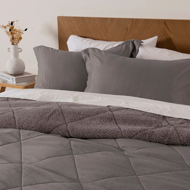 PLUMON EMBOSS SHERPA 2 PLAZAS GRIS - 3