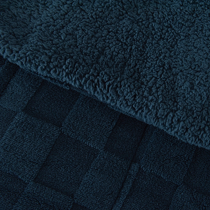 PLUMON JQD SHERPA SUPER KING CUADRADO AZUL - 2