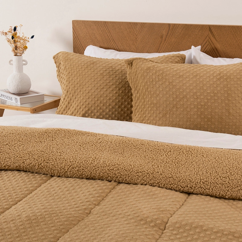 PLUMON CORAL 3D SHERPA SUPER KING BEIGE - 3