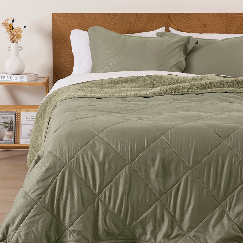 PLUMON EMBOSS SHERPA KING VERDE - 1