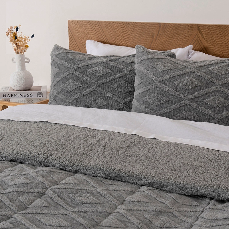 PLUMON JQD SHERPA SUPER KING ROMBO GRIS - 3