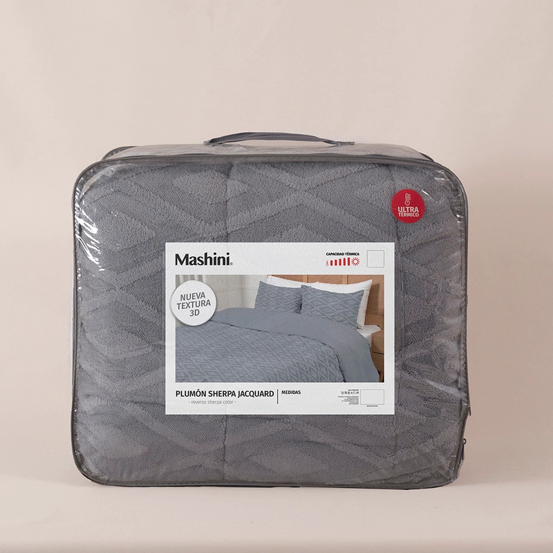 PLUMON JQD SHERPA SUPER KING ROMBO GRIS - 4