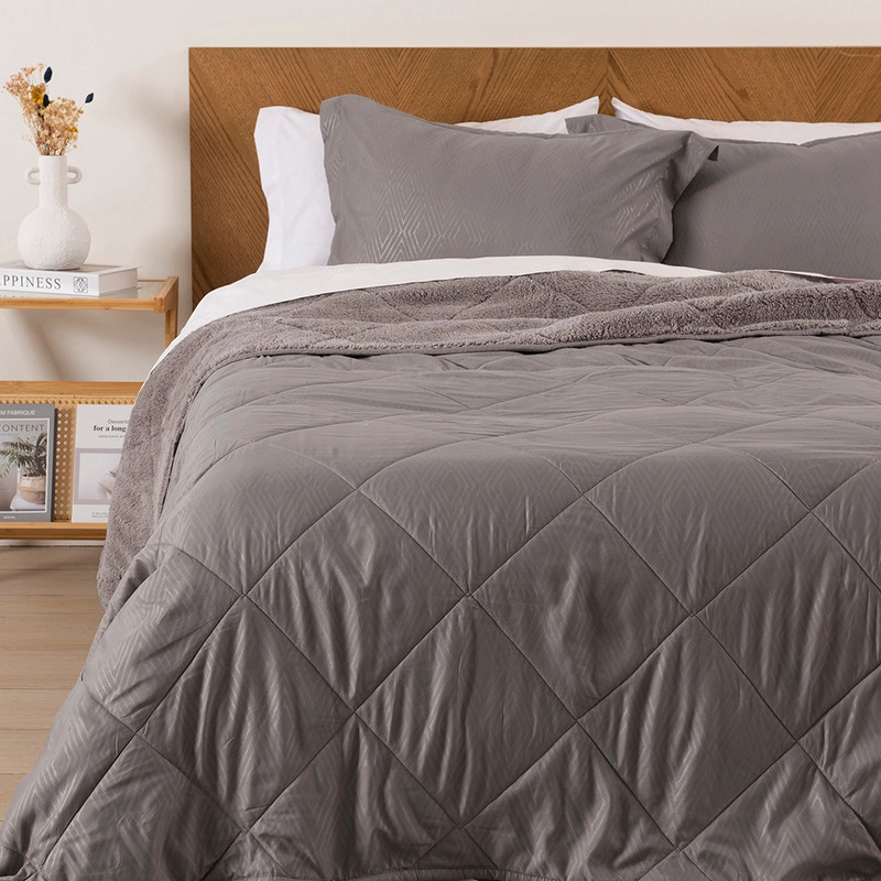 PLUMON EMBOSS SHERPA KING GRIS - 1