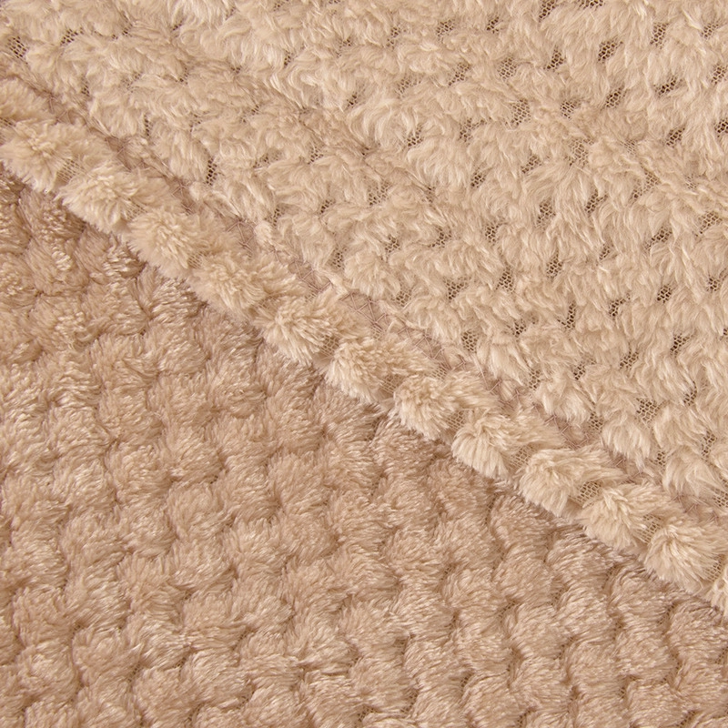 FRAZADA POPCORN KING BEIGE - 2