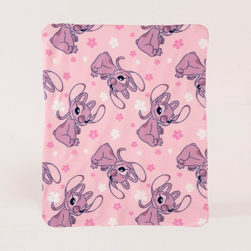 MANTA POLAR 115X130 CM DISNEY STITCH ANGEL PINK - 1
