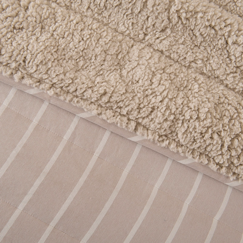 QUILT PALMA CATIONIC SHERPA S. KING BEIGE - 2