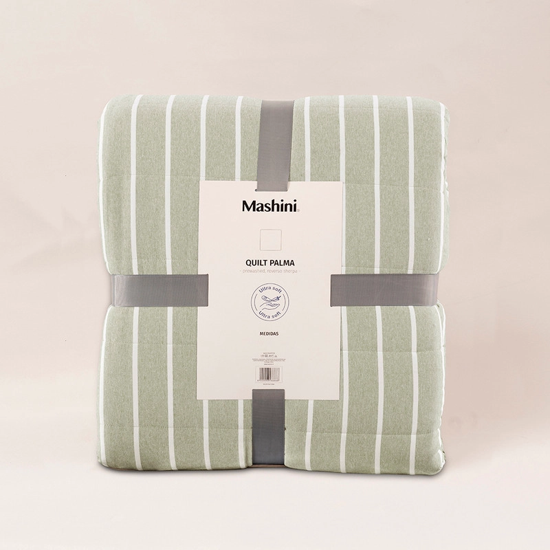 QUILT PALMA CATIONIC SHERPA S. KING VERDE - 4