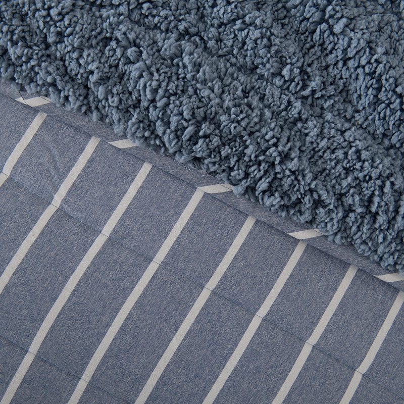QUILT PALMA CATIONIC SHERPA KING AZUL - 2