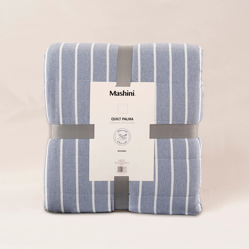 QUILT PALMA CATIONIC SHERPA KING AZUL - 4