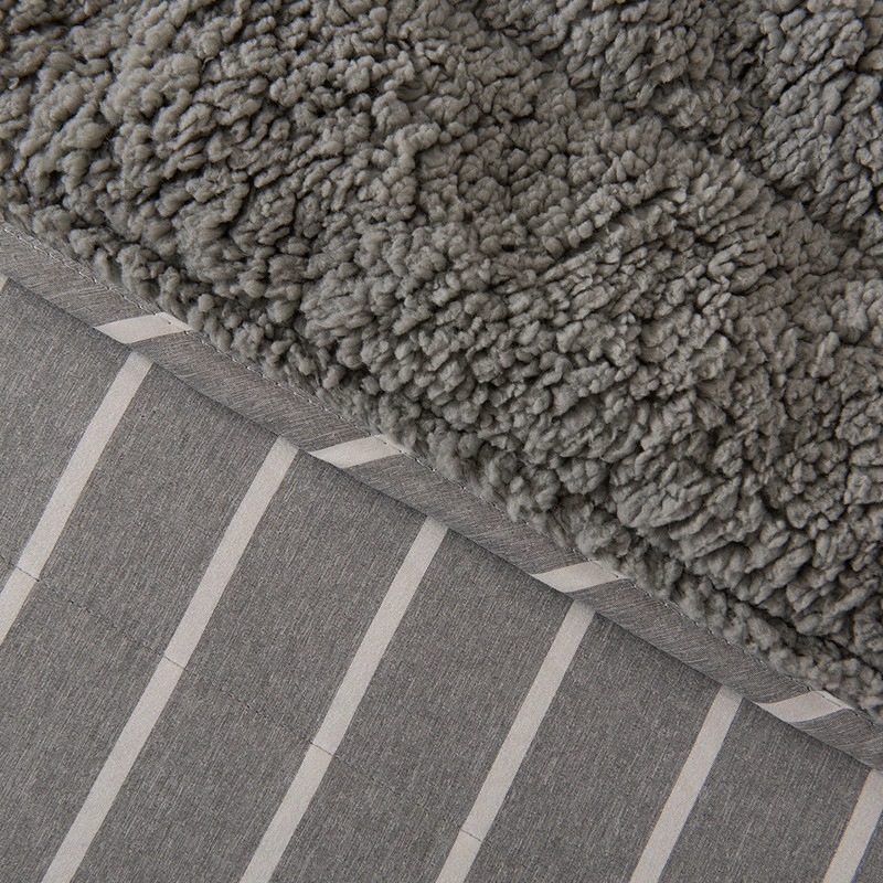 QUILT PALMA CATIONIC SHERPA S. KING GRIS - 2