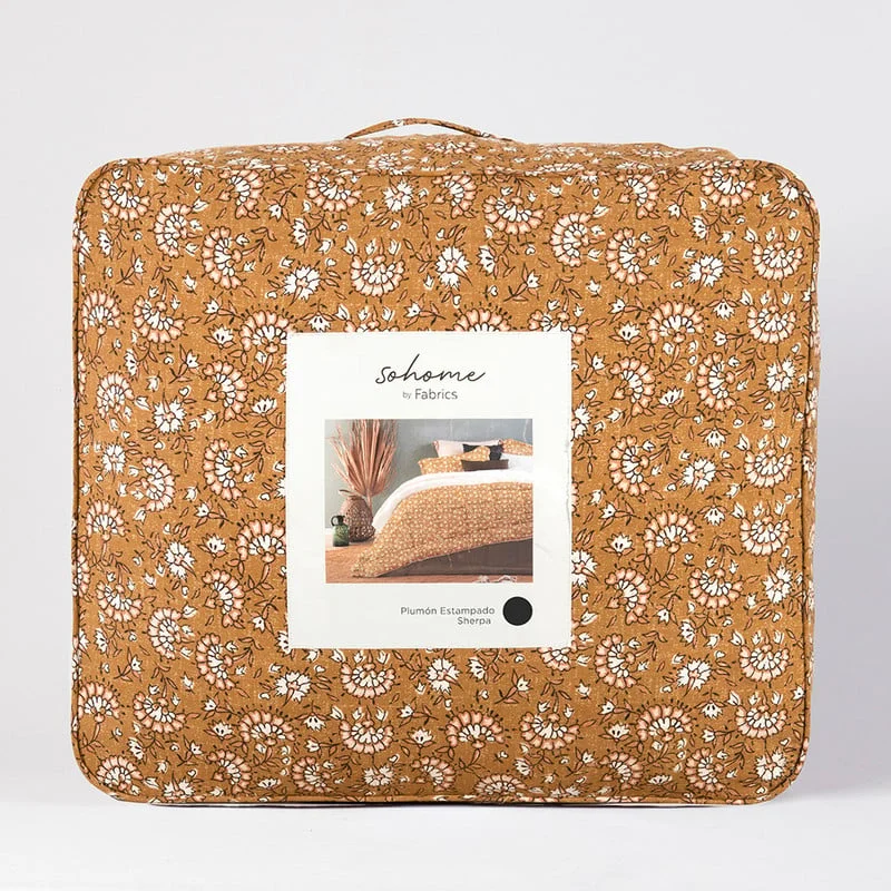 PLUMON ESTAMPADO SHERPA INDIA 2 PLAZAS OCRE - 4