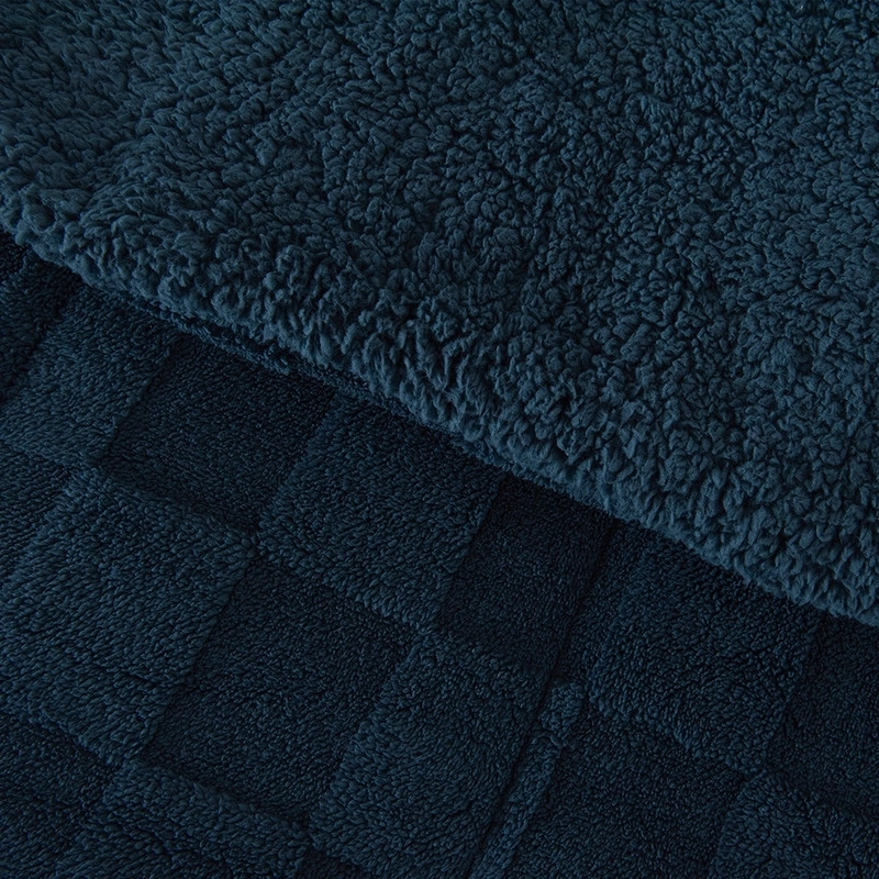PLUMON JQD SHERPA SUPER KING CUADRADO AZUL - 2