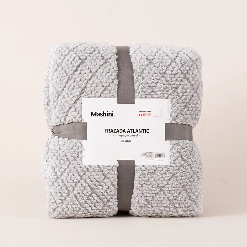 FRAZADA JQD SHERPA ATLANTIC 2 P GRIS - 4
