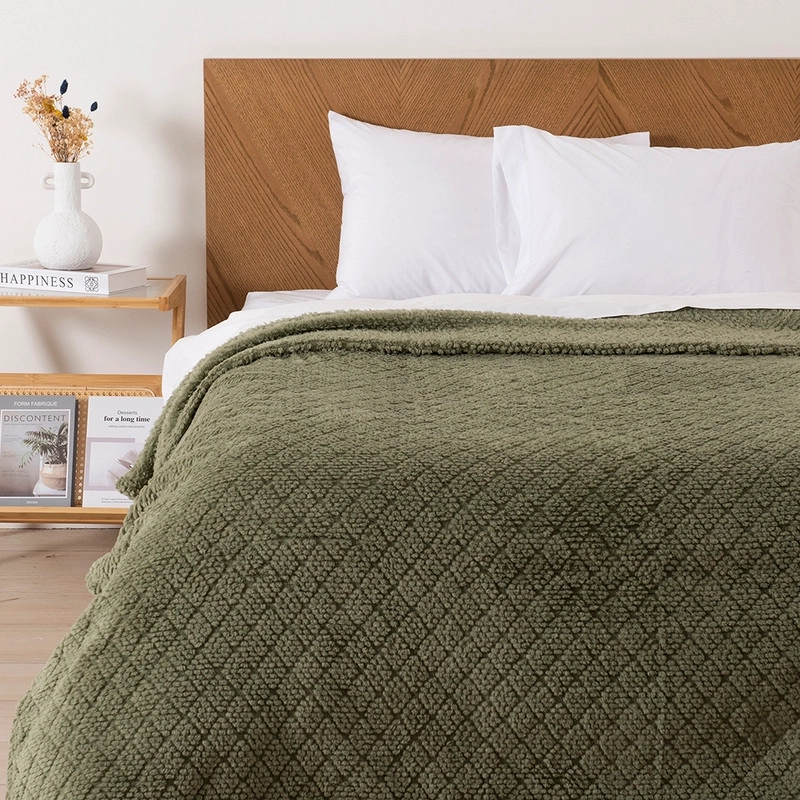 FRAZADA JQD SHERPA ATLANTIC 2 P VERDE - 1