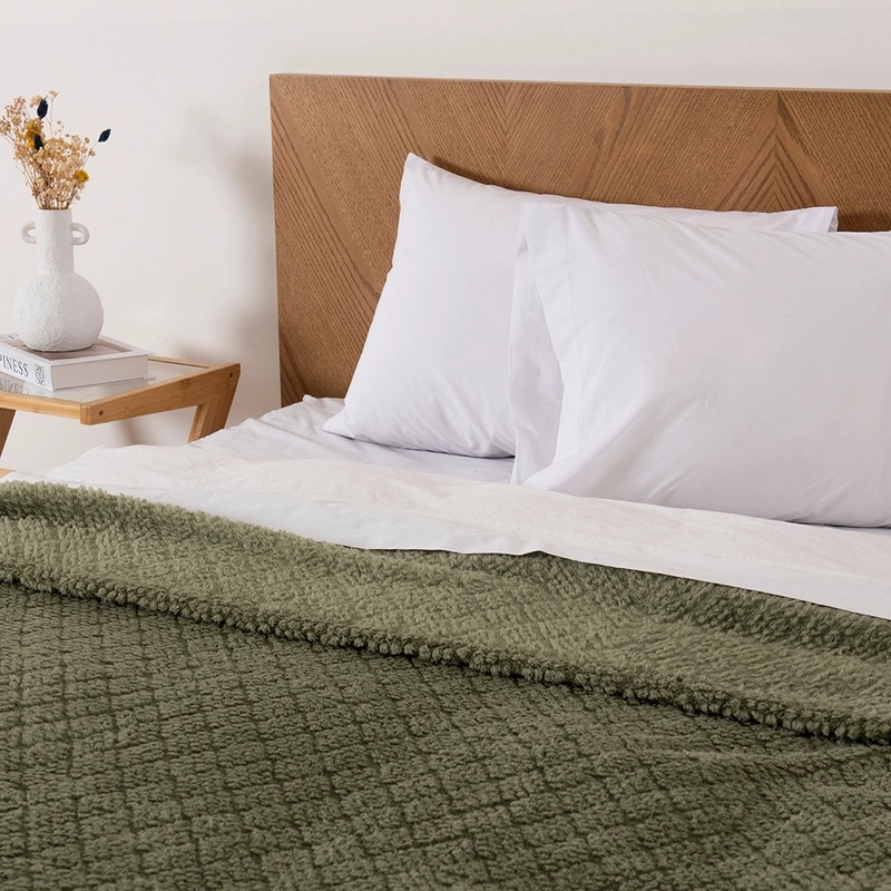 FRAZADA JQD SHERPA ATLANTIC 2 P VERDE - 3