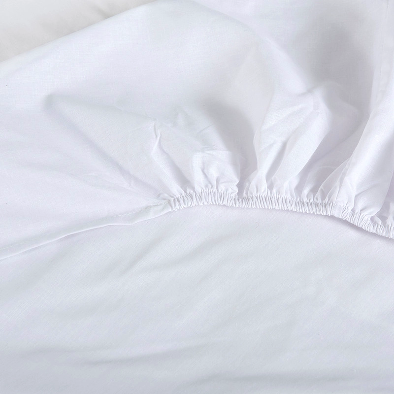 SABANA BAJERA 200 HILOS 1 PLAZA  BLANCO - 2