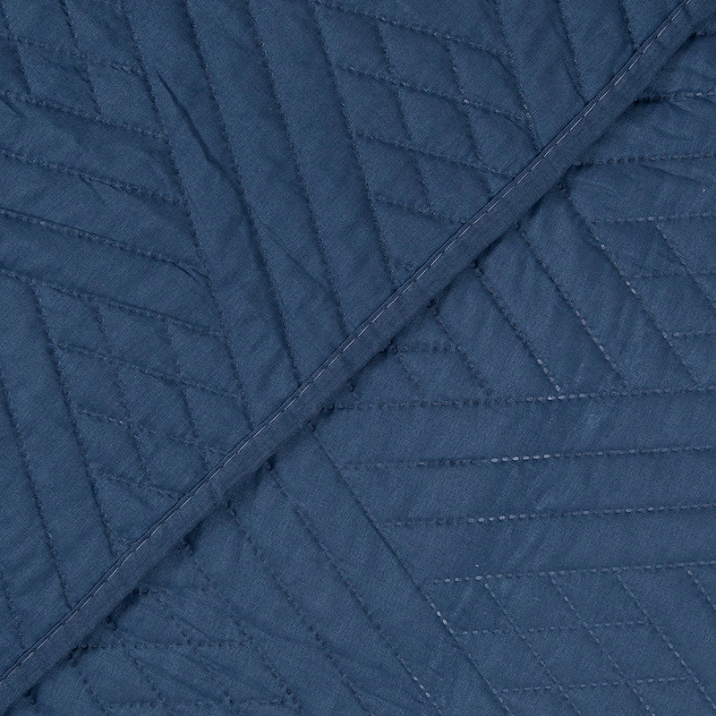SET QUILT LISO + SABANA LISO 2 PLAZAS AZUL - 2