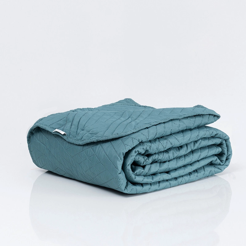 SET QUILT LISO + SABANA LISO 2 PLAZAS VERDE - 4
