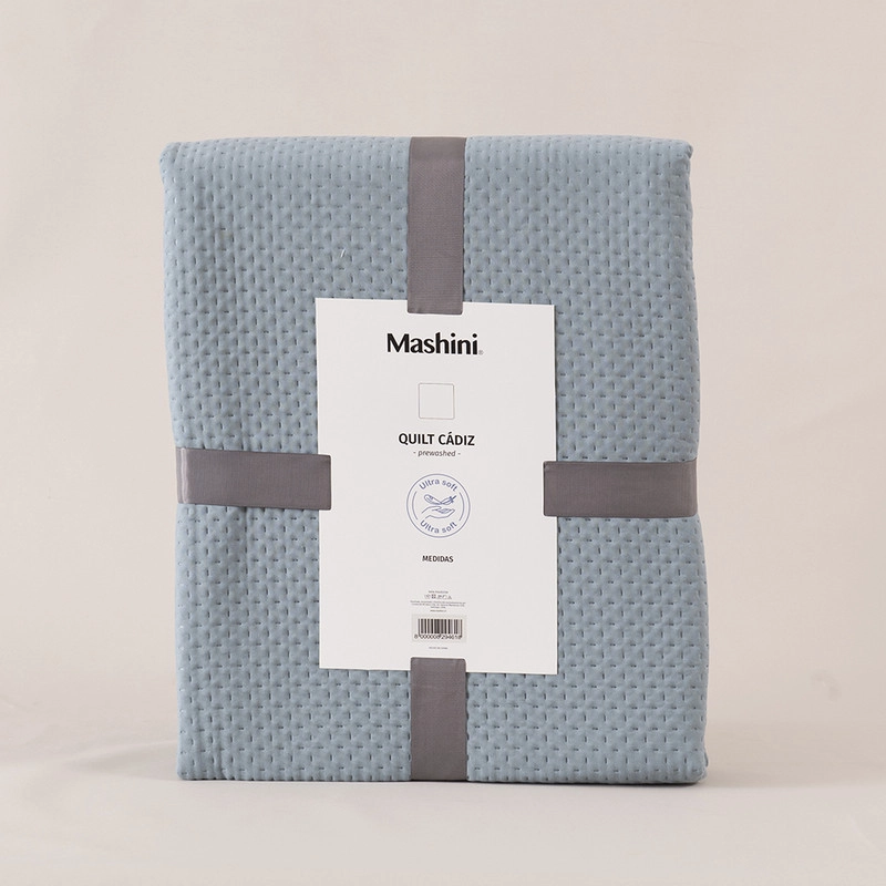 QUILT ULTRA CADIZ 1.5 PLAZAS CELESTE - 4