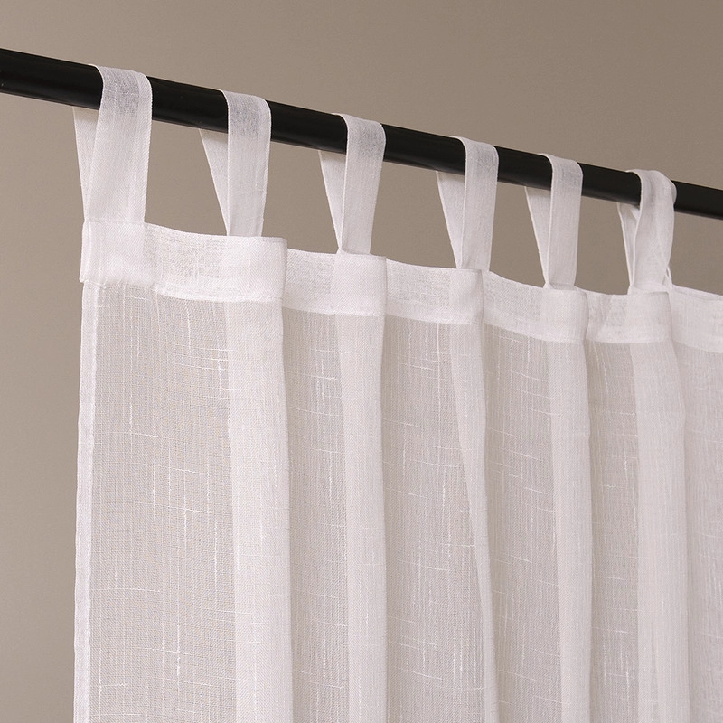 SET CORTINAS VELO LINO-PRESILLA 140X220 BLANCA - 1